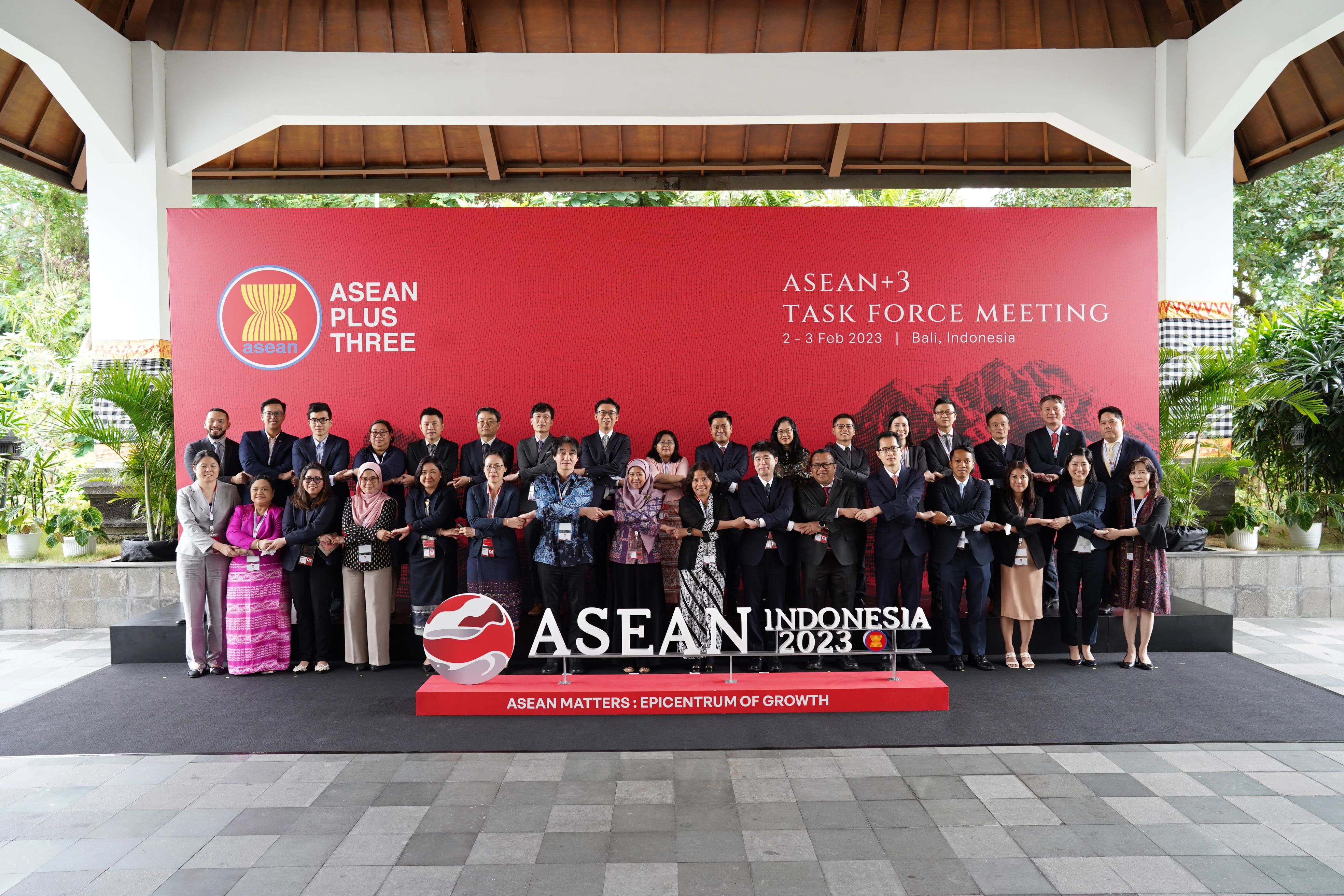 ASEAN+3 Task Force Meeting di bidang keuangan telah terlaksana pada 2-3 Februari 2023 di Nusa Dua, Bali. Pertemuan dihadiri 10 negara anggota ASEAN, Tiongkok, Jepang, Korea. Pertemuan dipimpin bersama oleh Indonesia (Bank Indonesia dan Kementerian Keuangan RI) dan Jepang (Kementerian Keuangan Jepang dan Bank Sentral Jepang). Sumber: BI